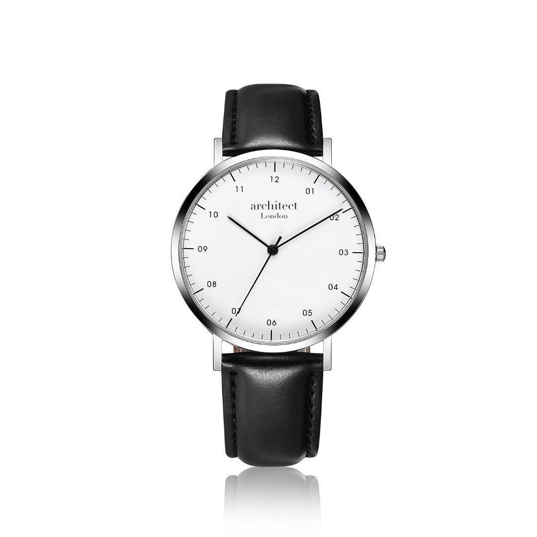 Handwriting Engraving - Men's Architect Zephyr + Jet Black Strap
