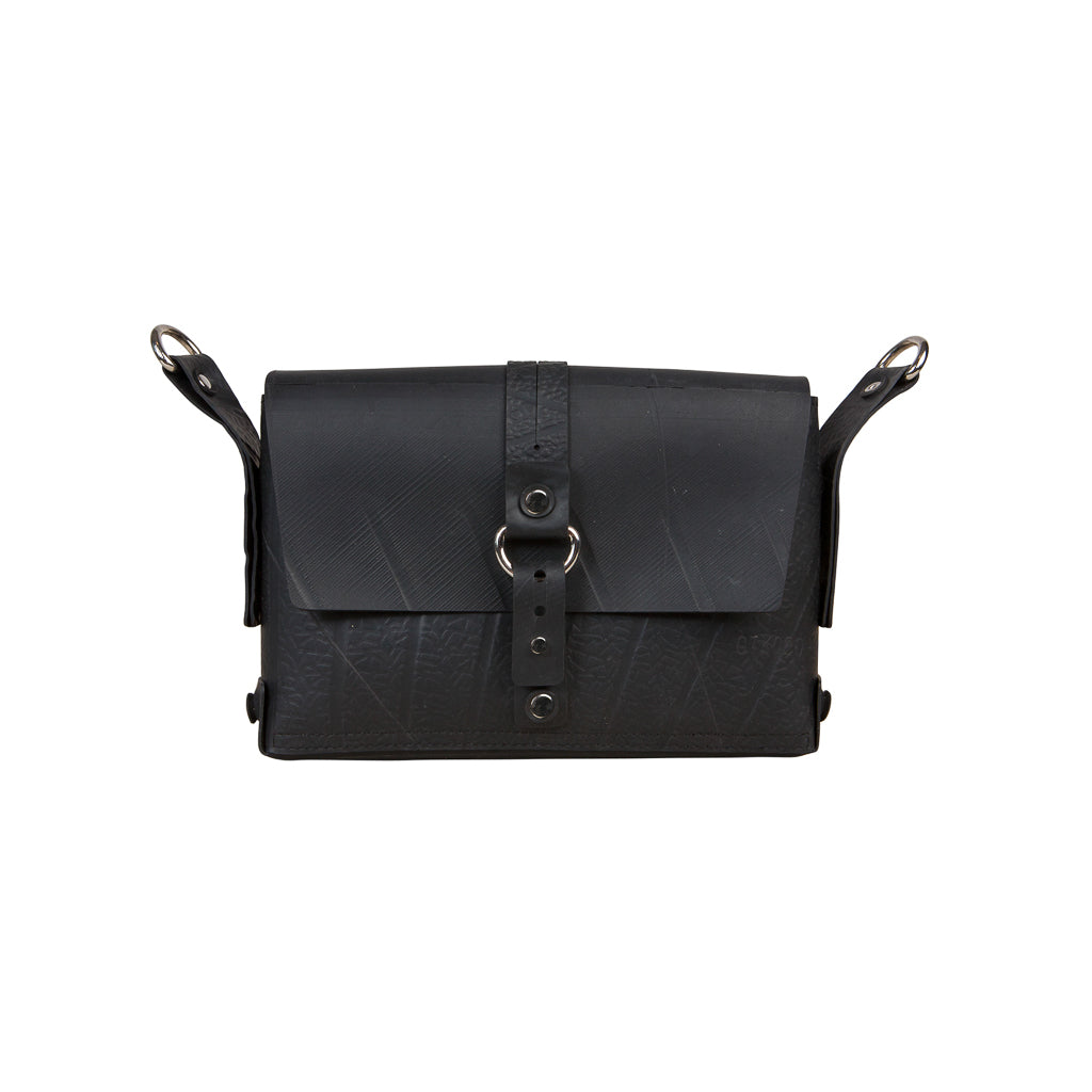 Paguro Upcycle Reina Black Vegan Handbag - Eco Friendly