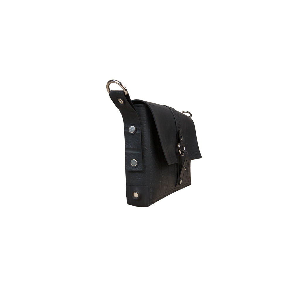 Paguro Upcycle Reina Black Vegan Handbag - Eco Friendly