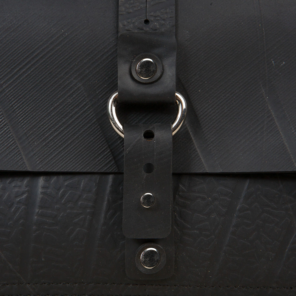 Paguro Upcycle Reina Black Vegan Handbag - Eco Friendly
