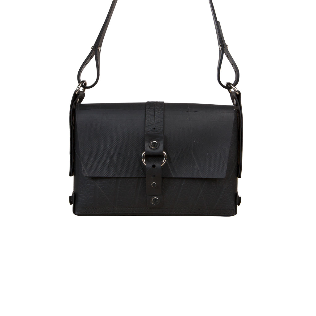 Paguro Upcycle Reina Black Vegan Handbag - Eco Friendly