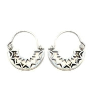 Boho Hoop Earrings with Triangular Design