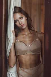 Shell-Supportive Non-Wired Silk & Organic Cotton Full Cup Bra with