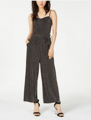 Emerald Sundae Juniors' Metallic Jumpsuit
