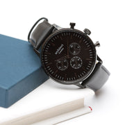 Handwriting Engraving - Men's Architect Motivator in Black with Black