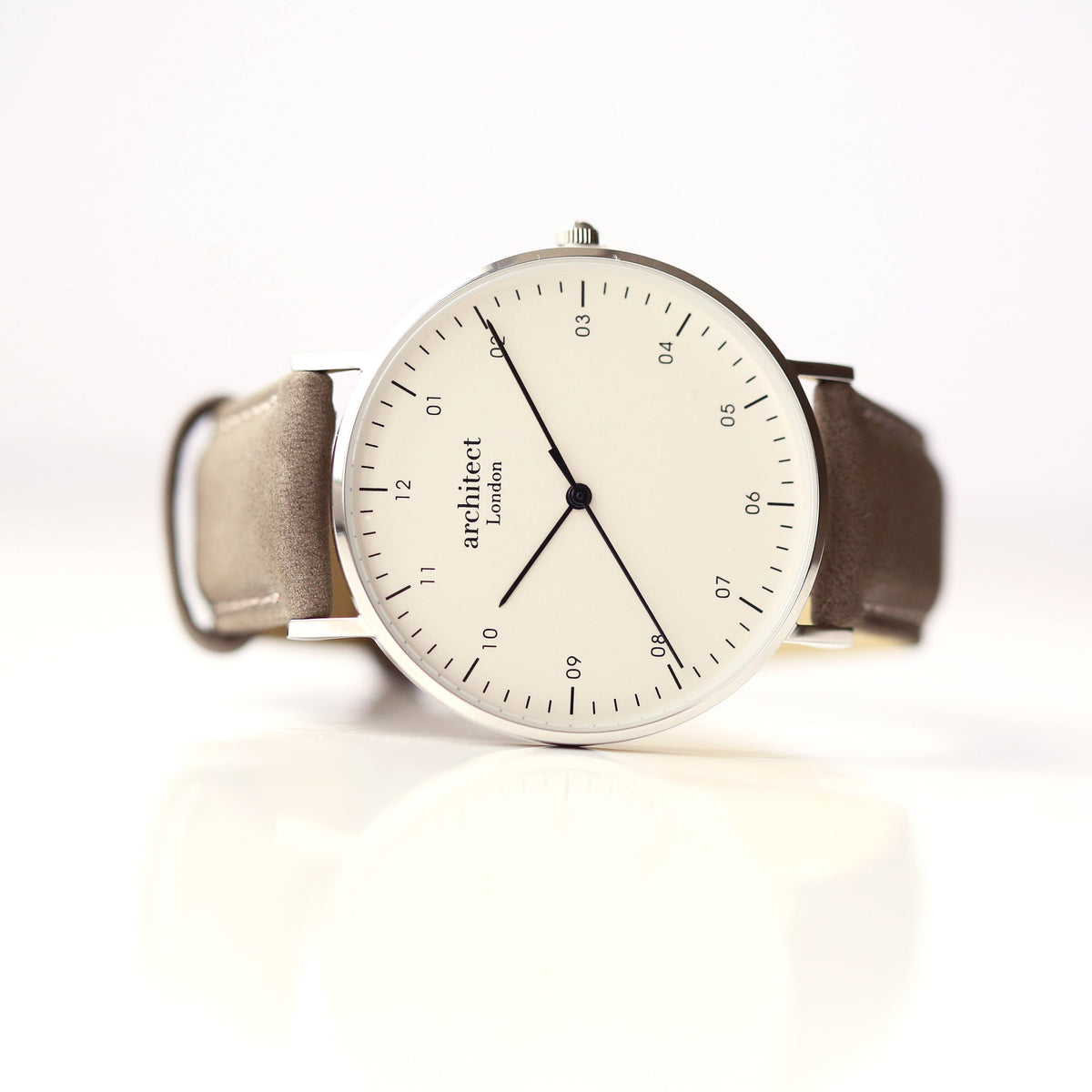 Modern Font Engraving - Men's Architect Zephyr + Urban Grey Strap
