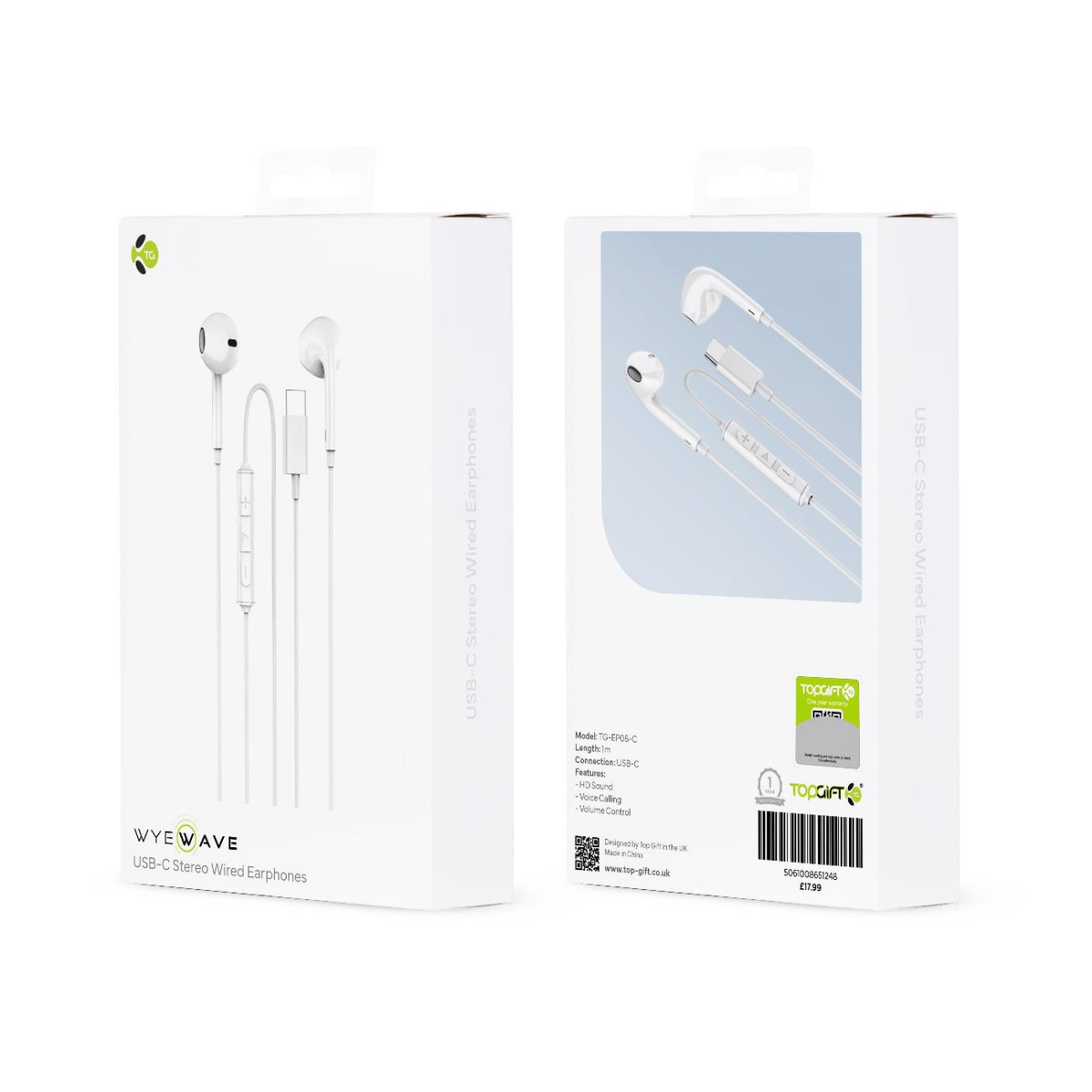 WYEWAVE USB-C Stereo Wired Earphones