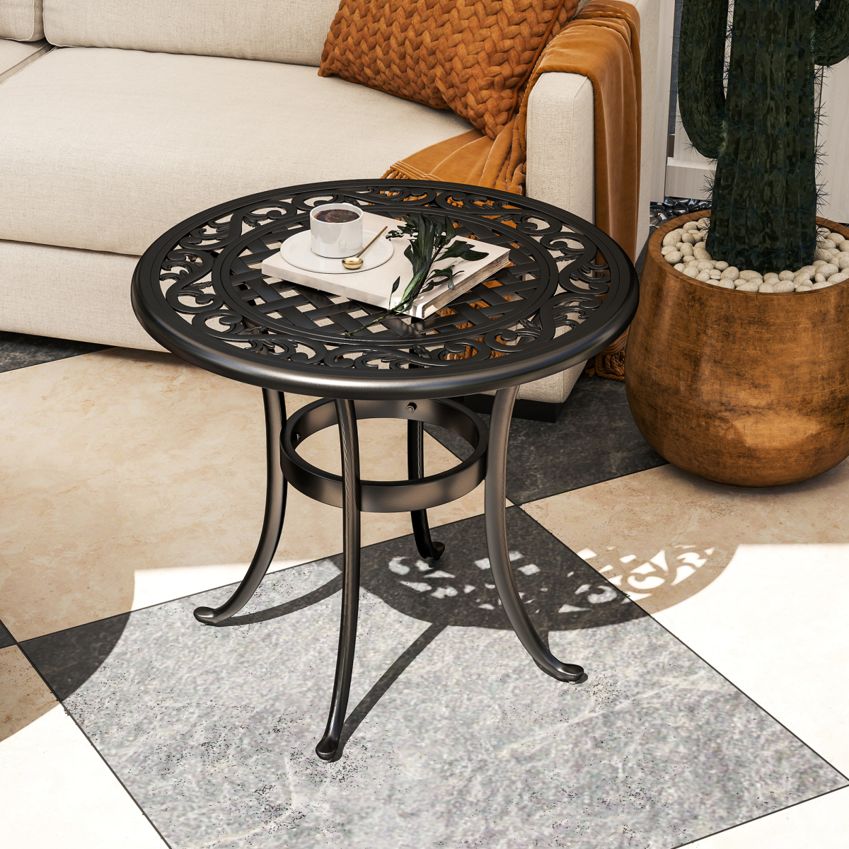 Stunning Aluminium Garden Side Table – Durable & Stylish Outdoor Furniture