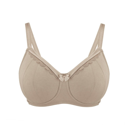 Shell-Supportive Non-Wired Silk & Organic Cotton Full Cup Bra with