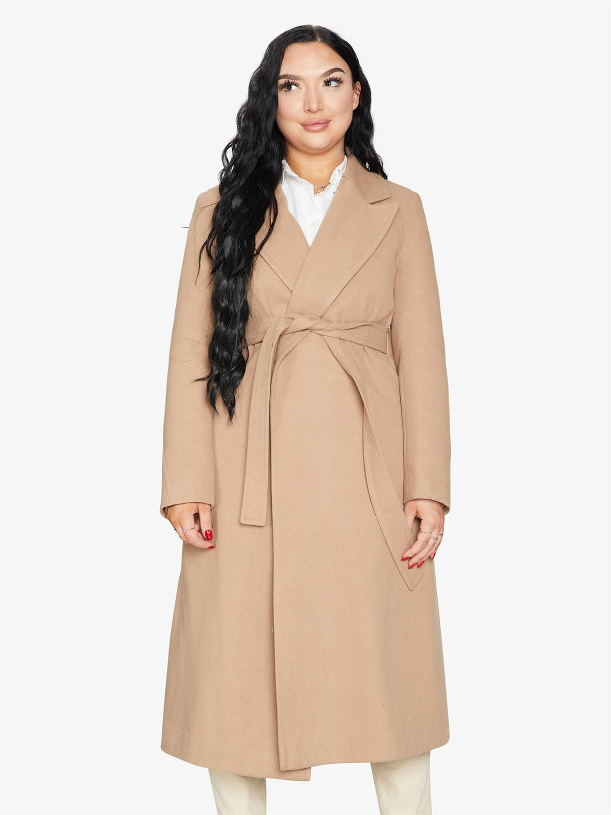 Belted Longline Duster Coat