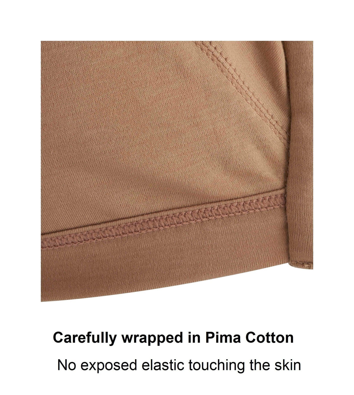 Warm Golden - Full Cup Front Closure Silk & Organic Cotton Wireless