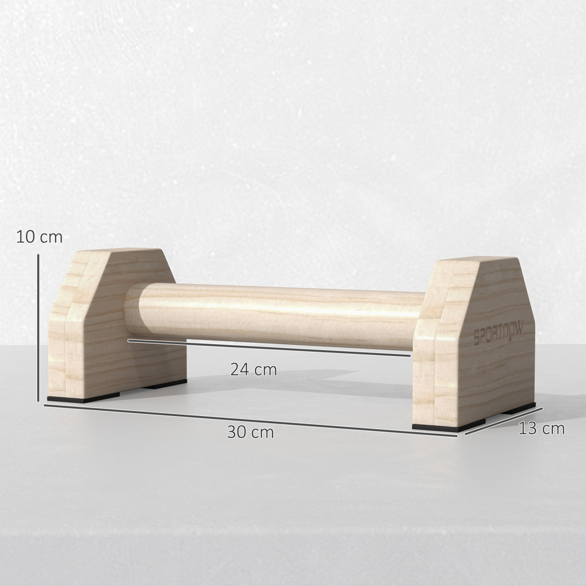 SPORTNOW Wooden Parallettes Push Up Bars Calisthenics Equipment for Home Gym