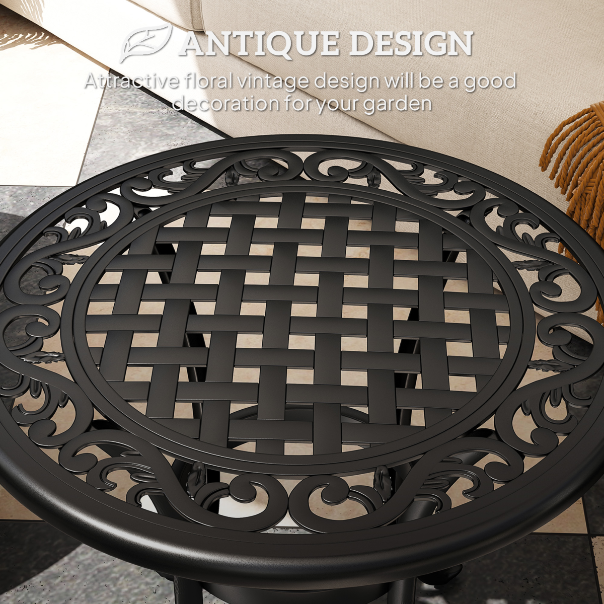 Stunning Aluminium Garden Side Table – Durable & Stylish Outdoor Furniture