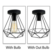 Industrial Black Wire Light Shade ceiling flush Lighting~1002