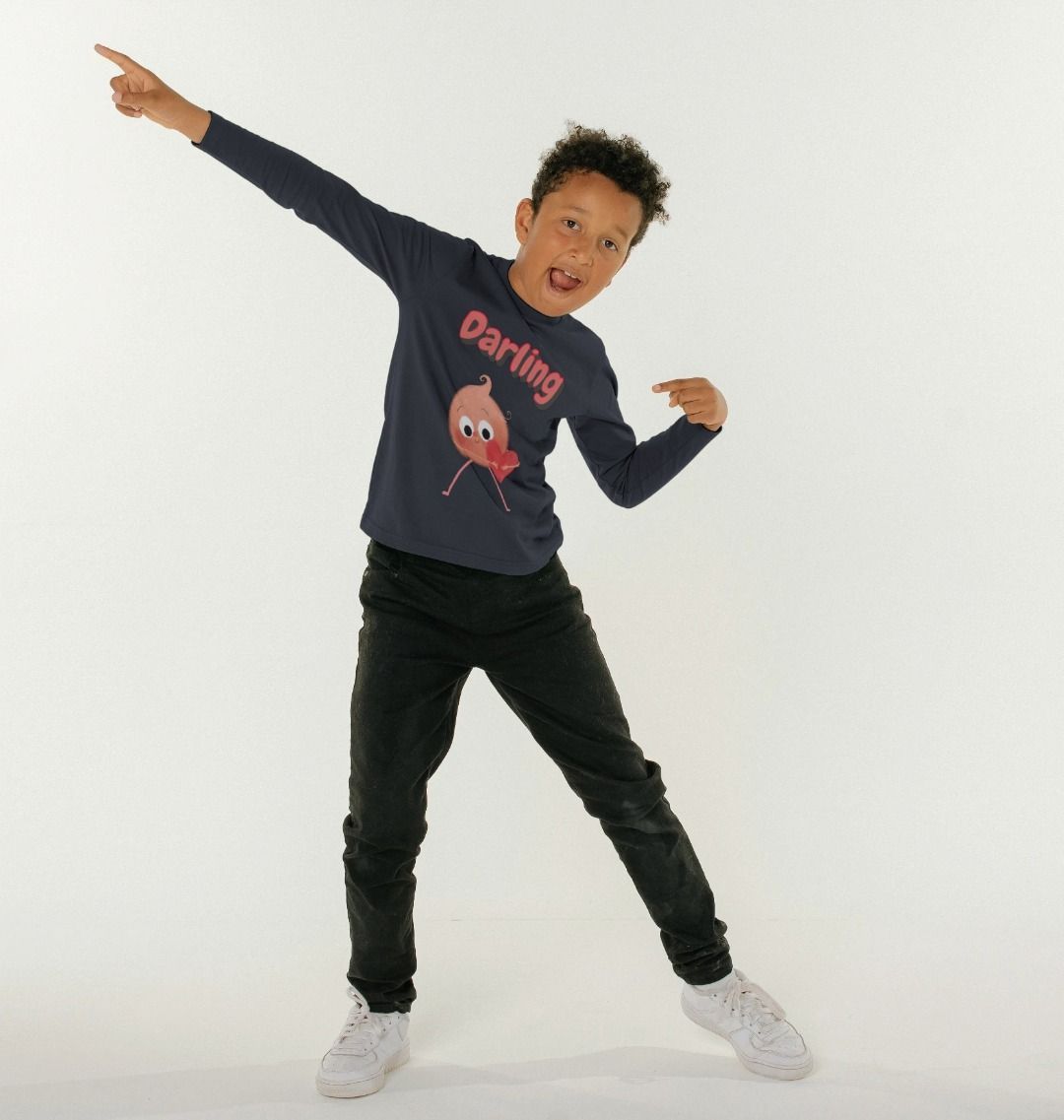 Organic Childrens Long-Sleeved T-shirt (Darling)