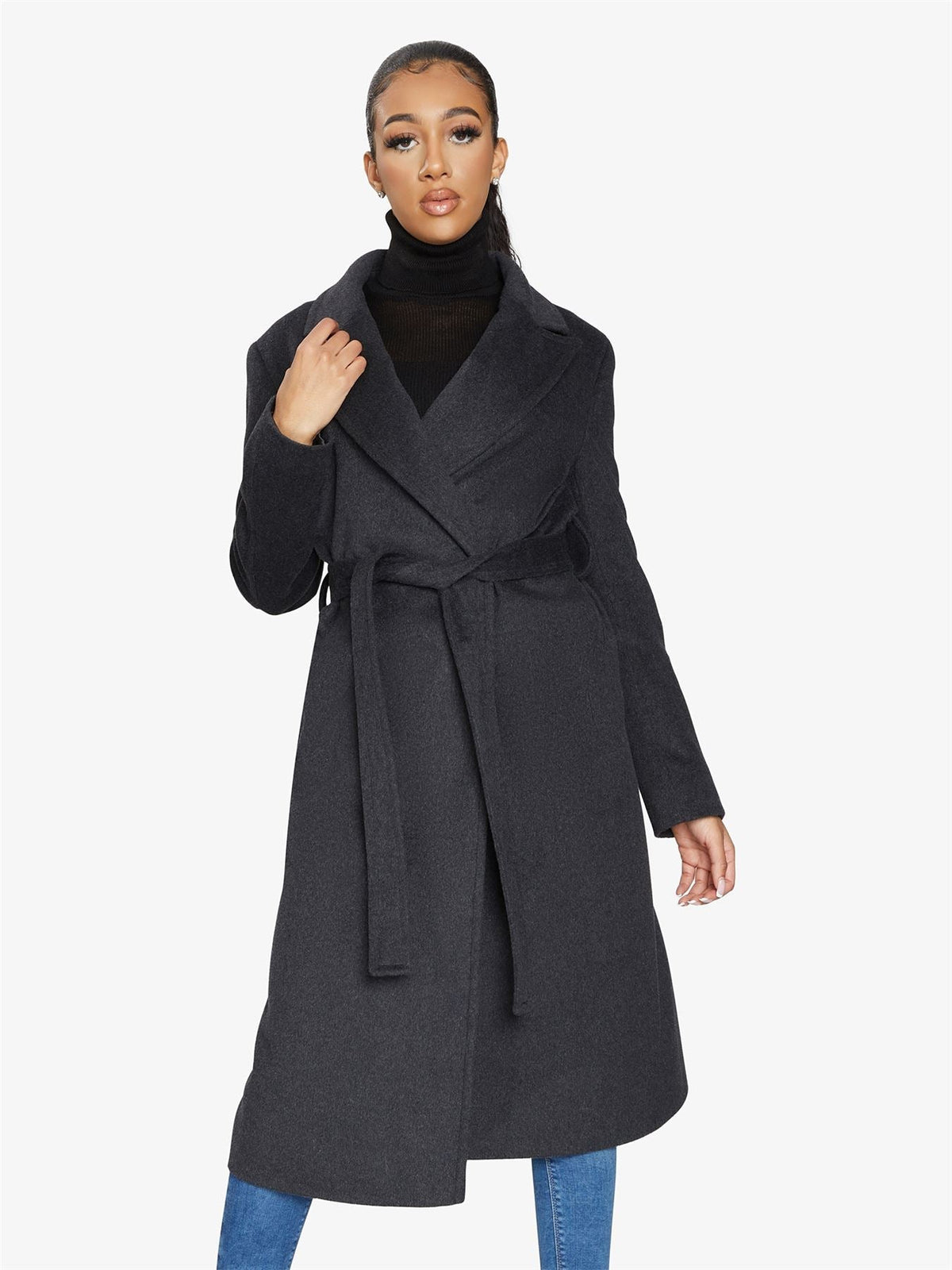 Belted Longline Duster Coat
