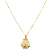 Scallop Mini Shell Necklace Gold