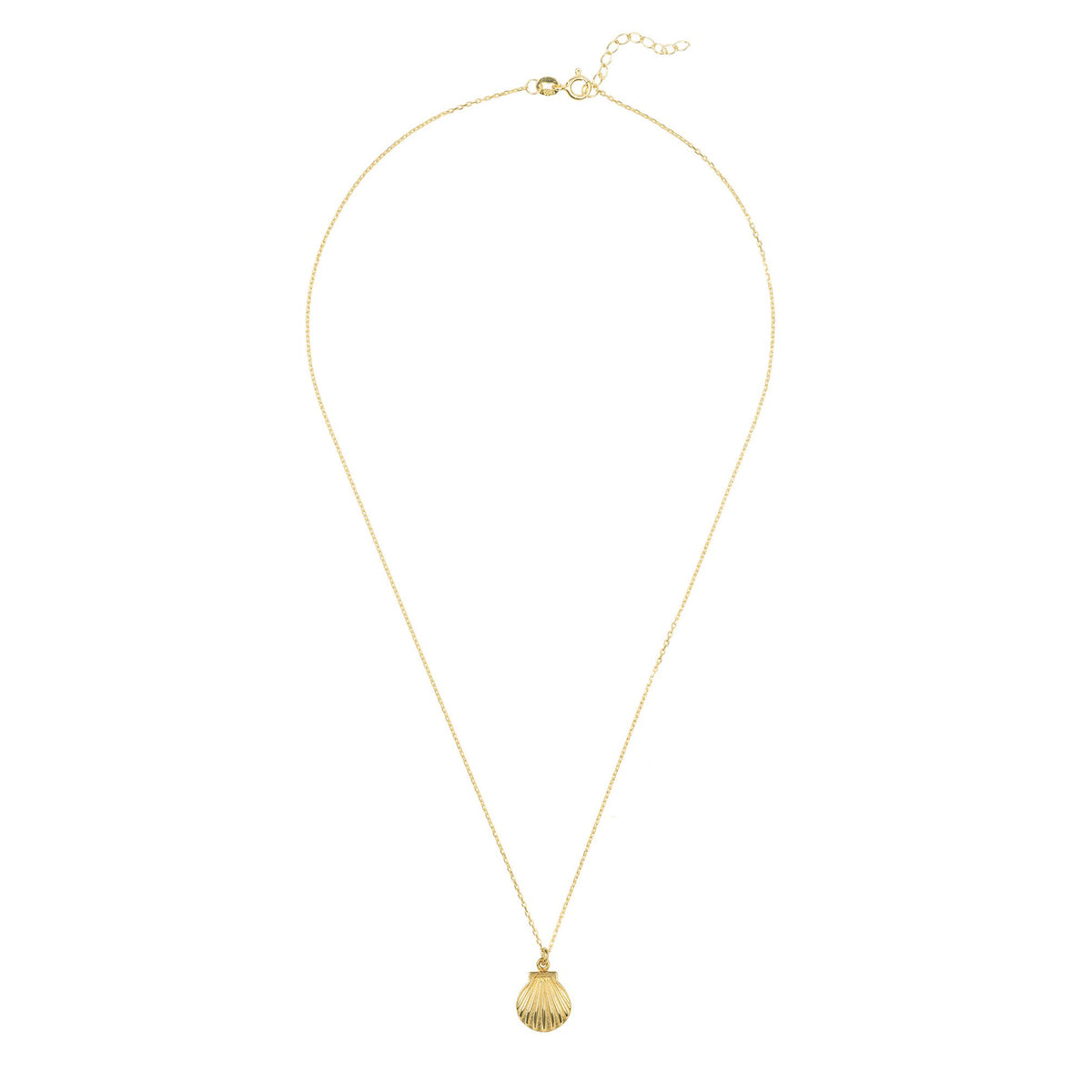 Scallop Mini Shell Necklace Gold