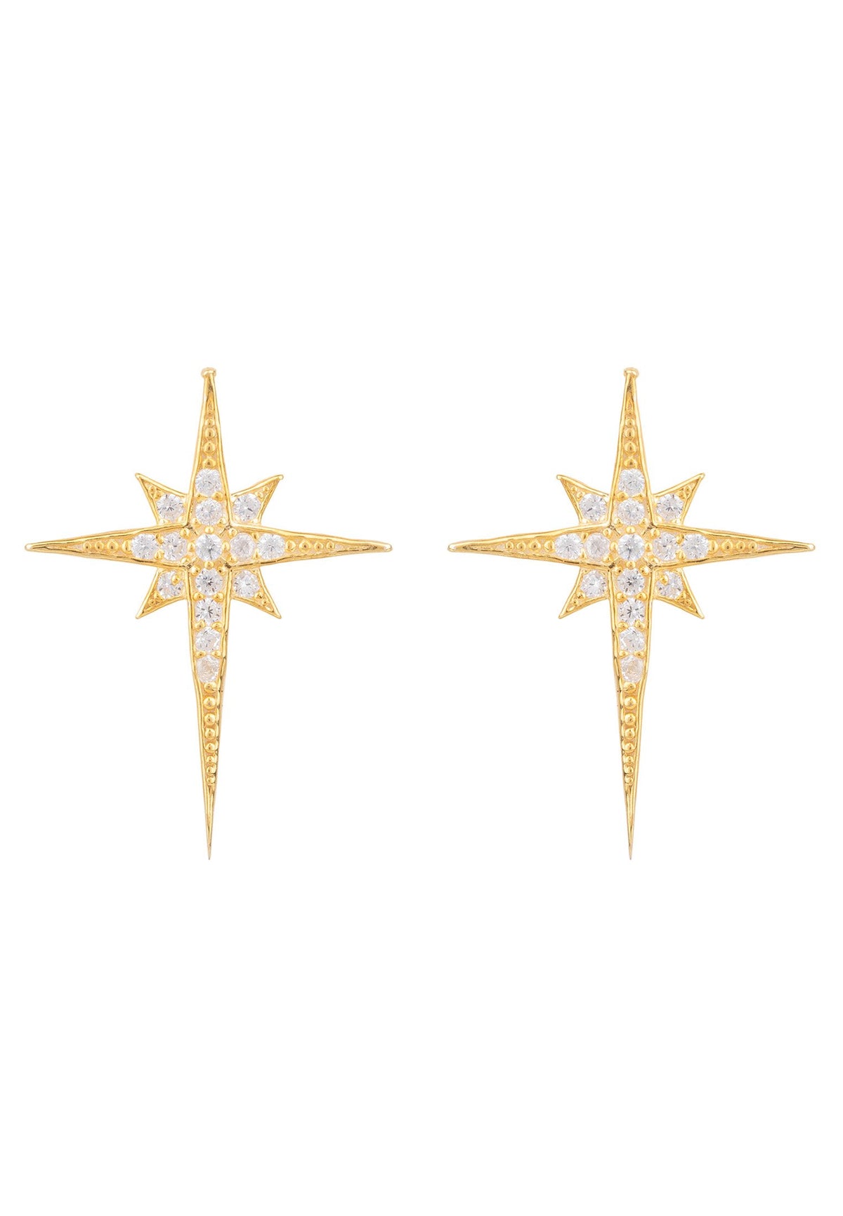 North Star Small Stud Earrings Gold