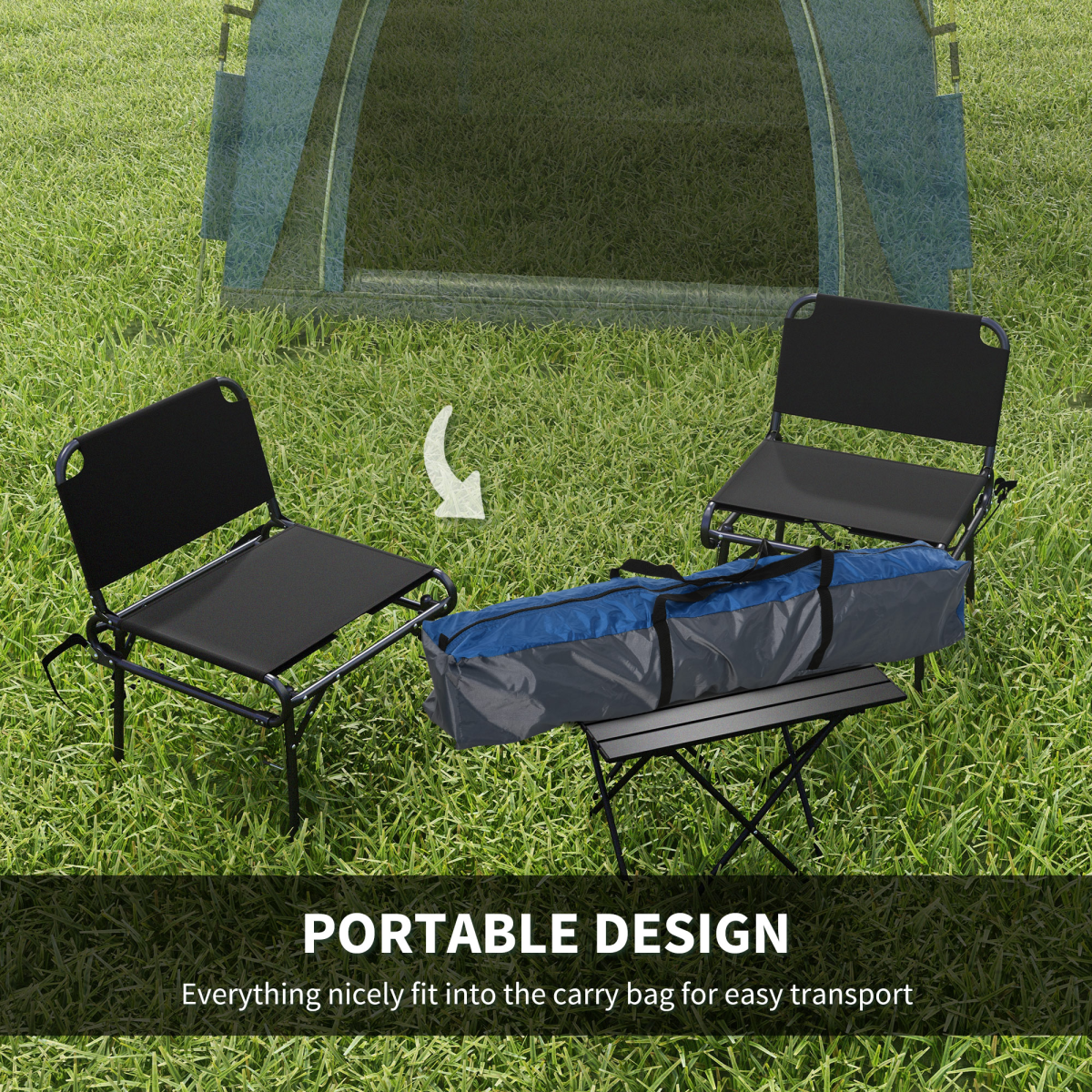 Four Man Pop Up Tent Automatic Camping Backpacking Dome Shelter, Grey Outsunny