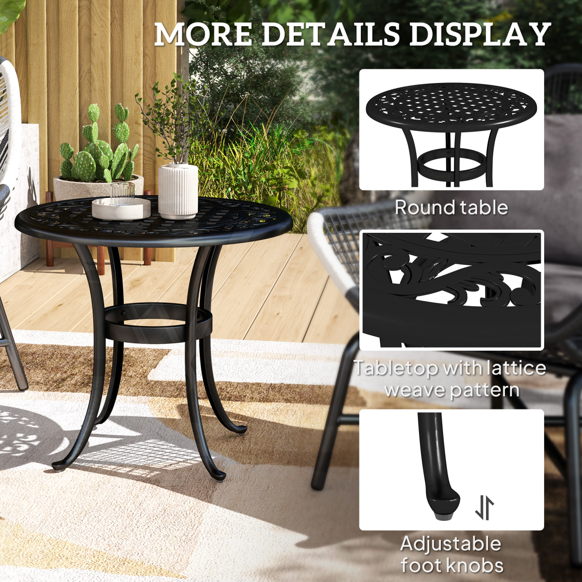 Stunning Aluminium Garden Side Table – Durable & Stylish Outdoor Furniture