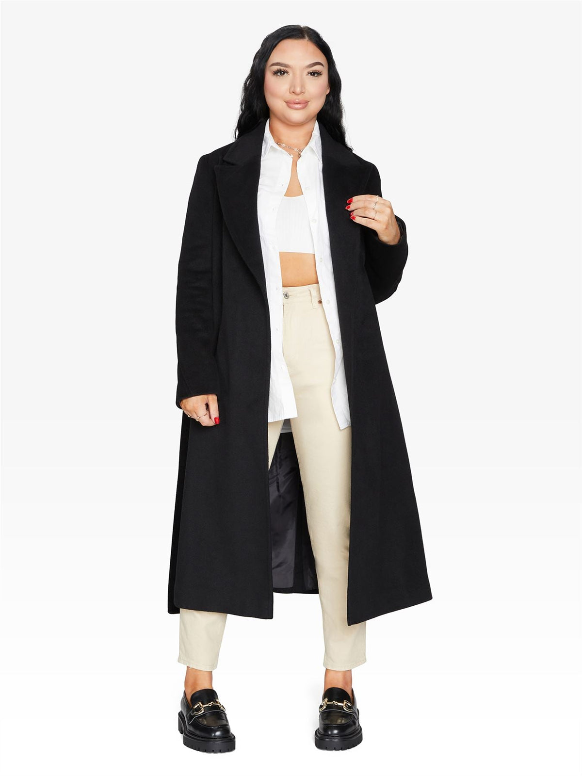 Belted Longline Duster Coat