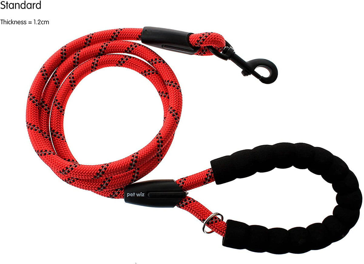 Dog Rope Lead With Reflective Stitching and Padded Handle