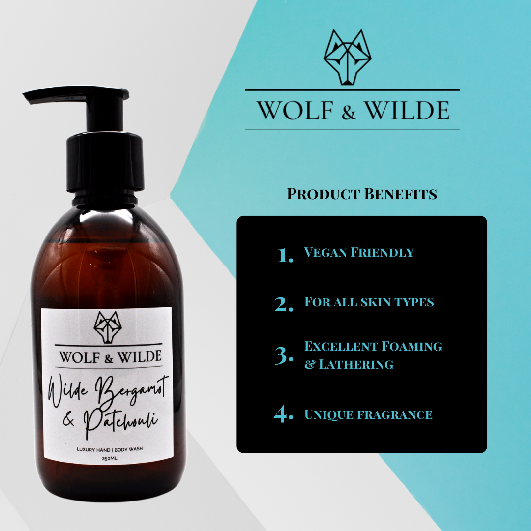 Wilde Bergamot & Patchouli Luxury 2 In 1 Liquid Soap - Hand & Body