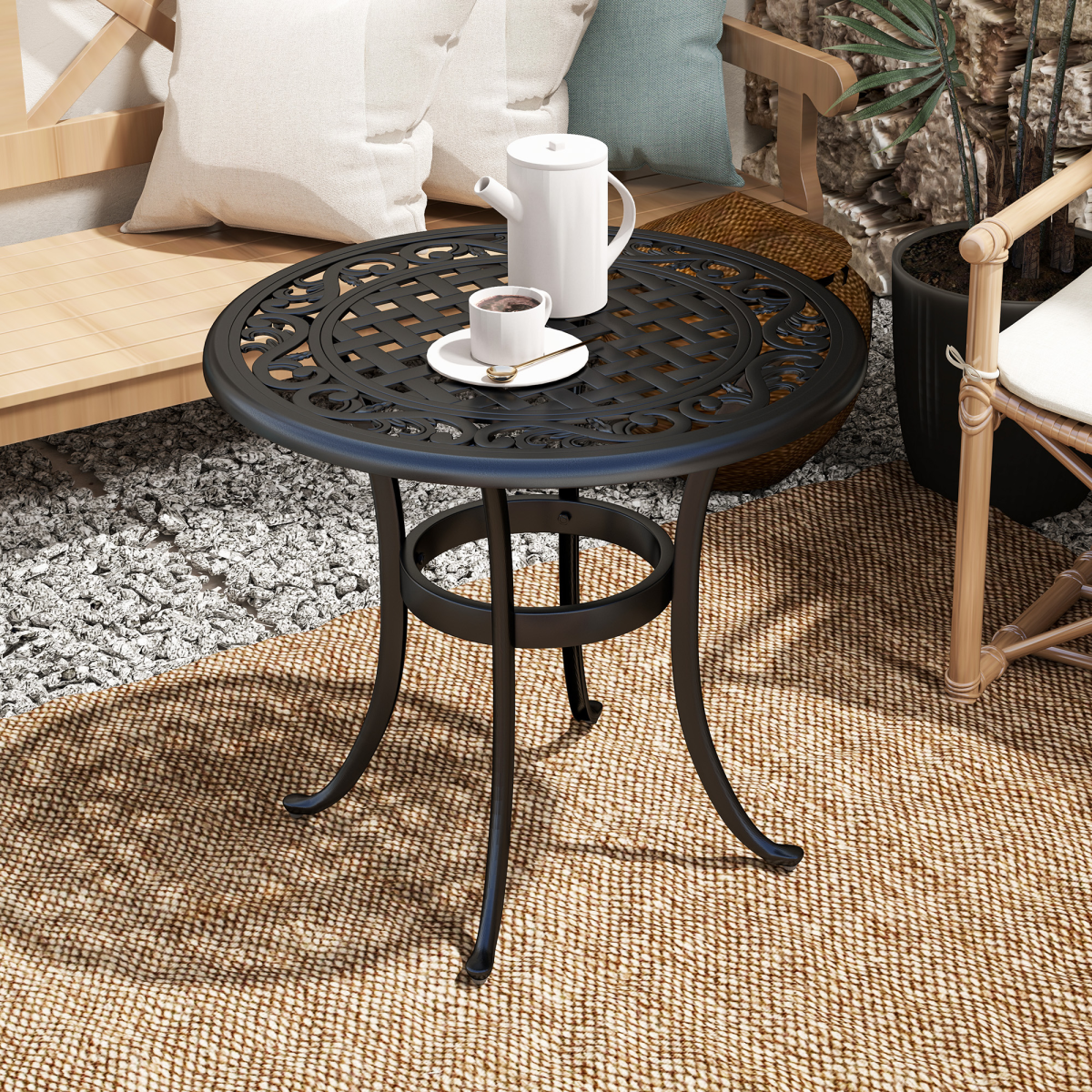 Stunning Aluminium Garden Side Table – Durable & Stylish Outdoor Furniture