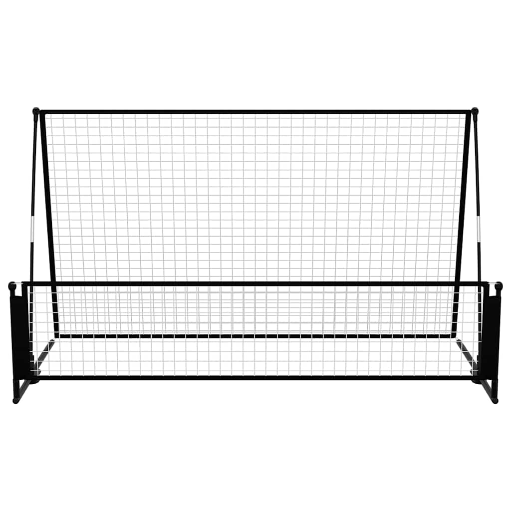 vidaXL 2 in 1 Soccer Rebounder Football Goal 202x104x120 cm Steel