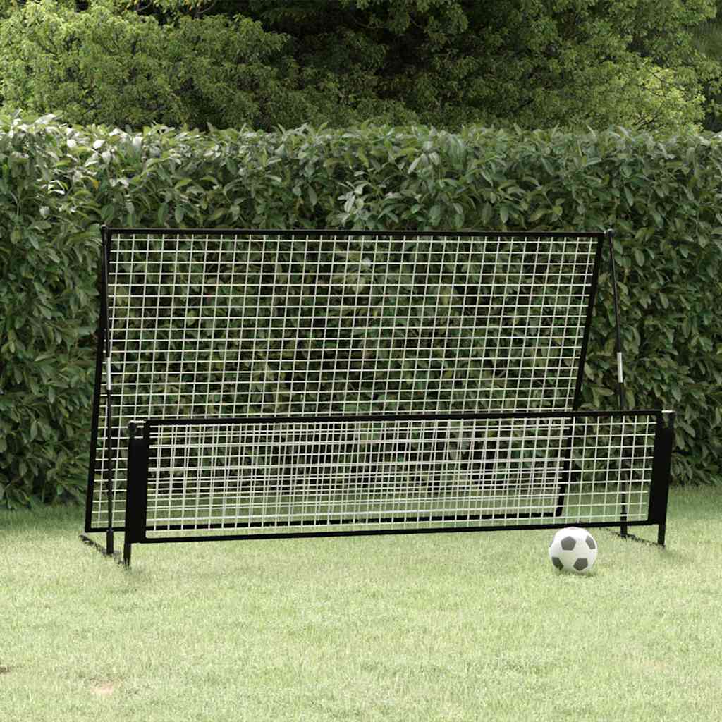 vidaXL 2 in 1 Soccer Rebounder Football Goal 202x104x120 cm Steel