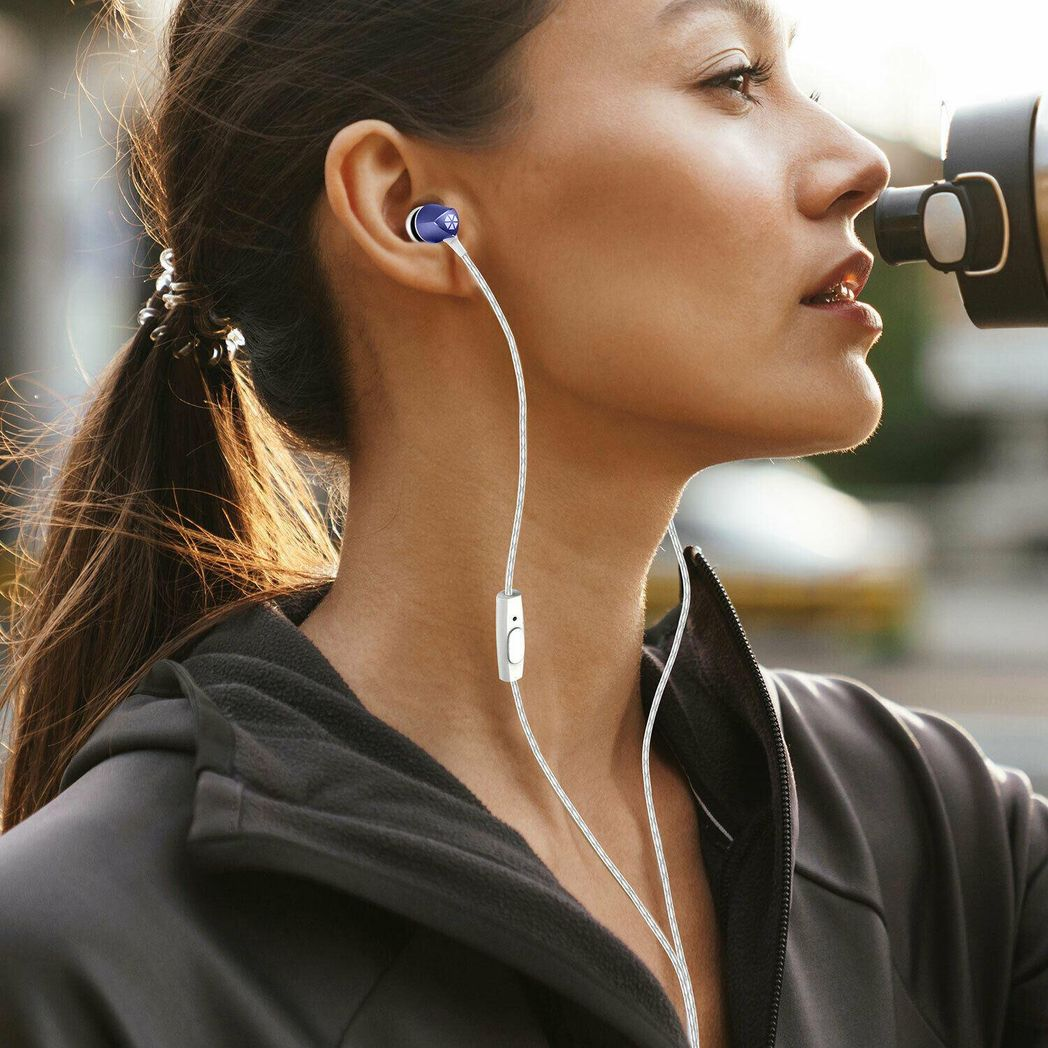 Cocoon 100 Series Noise-Isolating Tangle Free In-Ear Headphone for Smartphone - Cobalt Blue