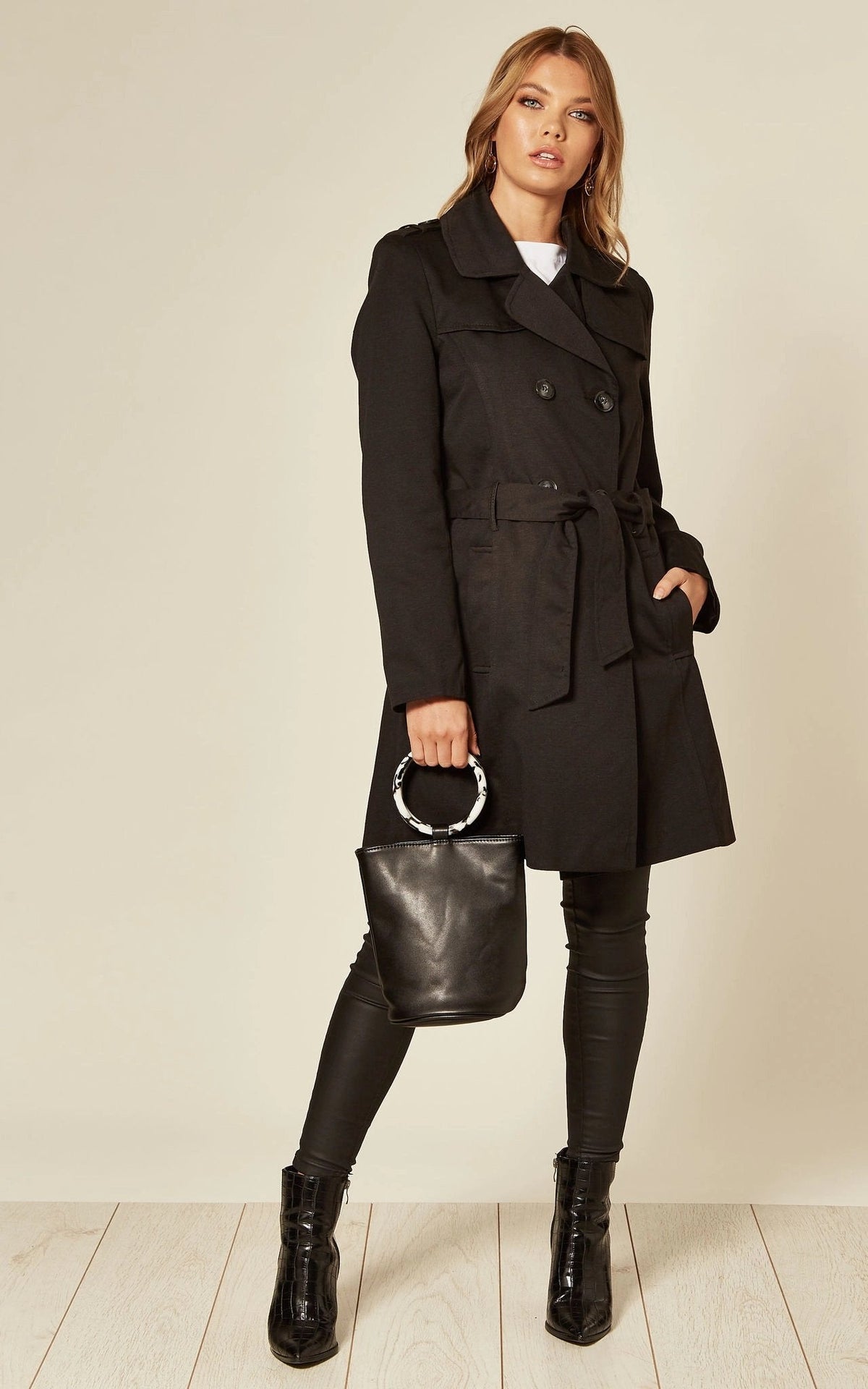 Spring/Summer Military Double Breasted Trench Coat (9049-SP)