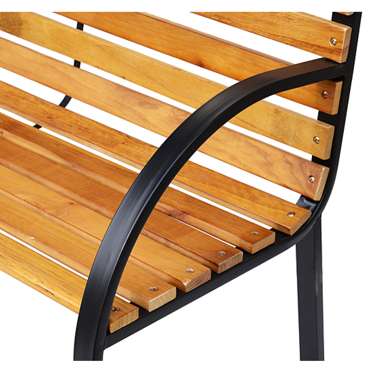 Garden Bench, 122Lx60Wx80H cm-Steel/Wood