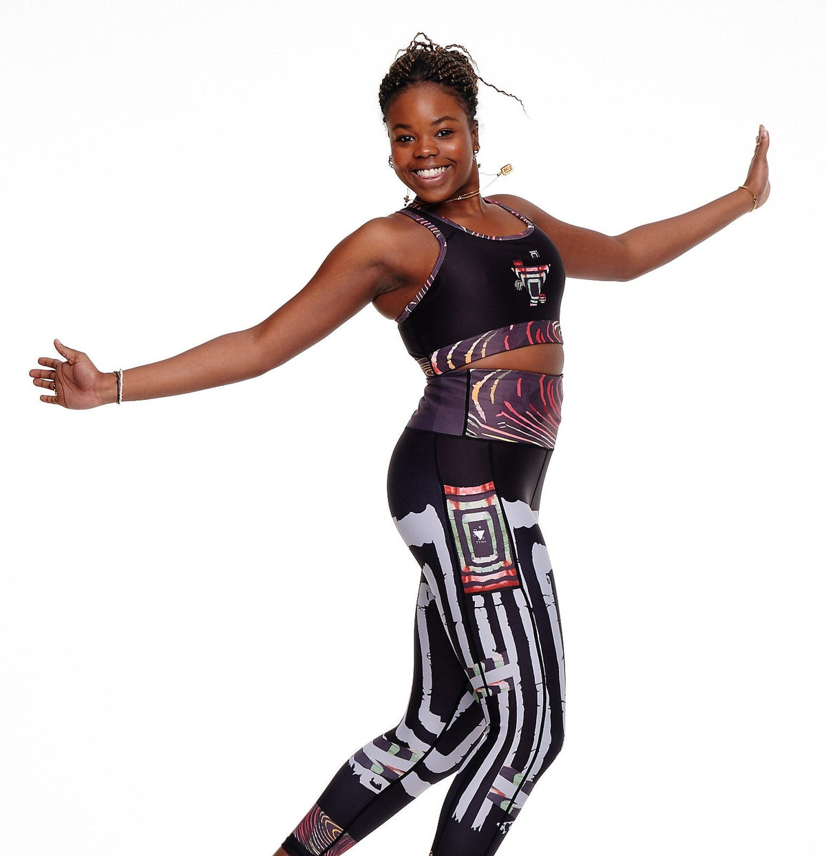 Adyre on Brocade Splash Leggings (Side Pocket)