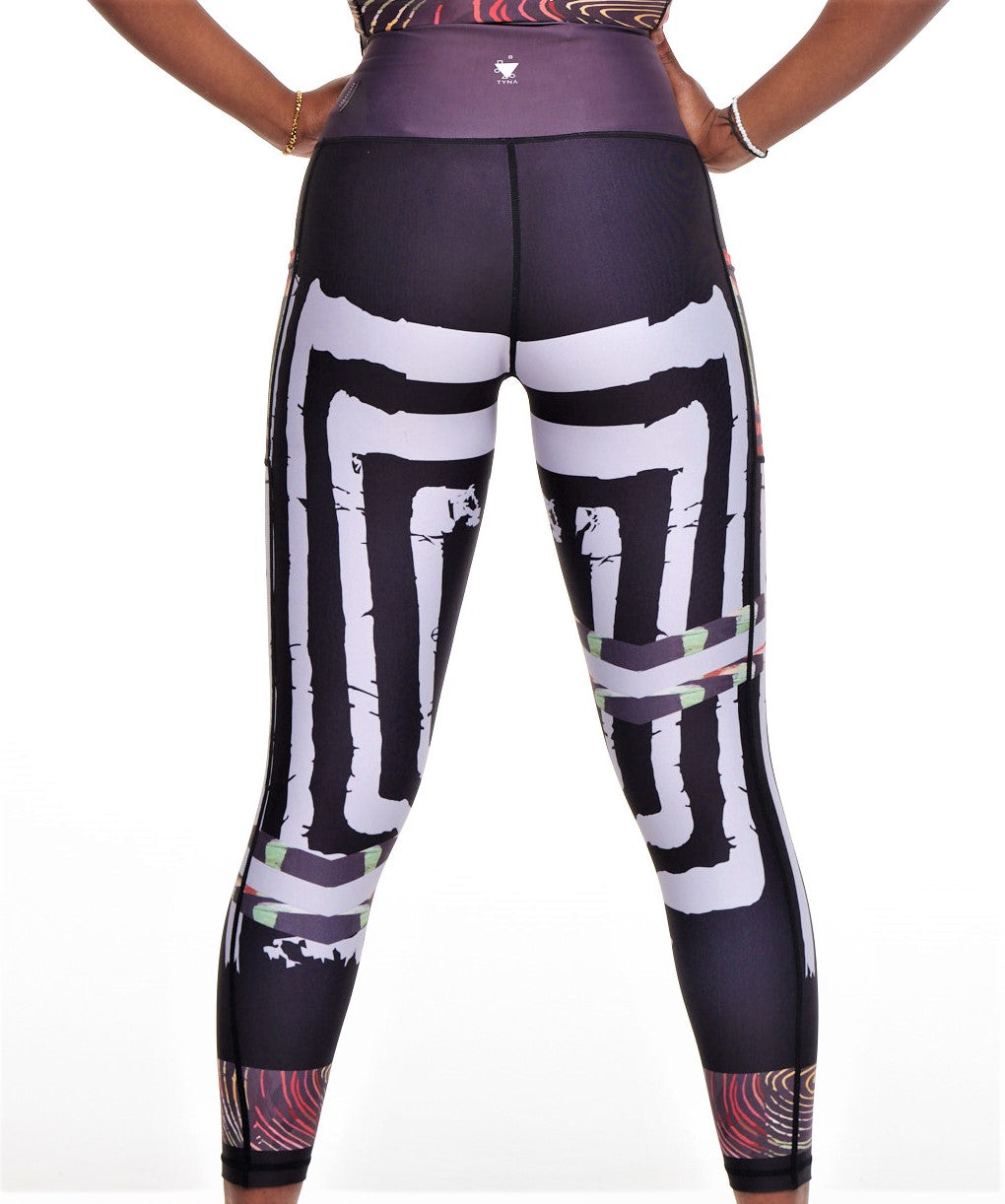 Adyre on Brocade Splash Leggings (Side Pocket)