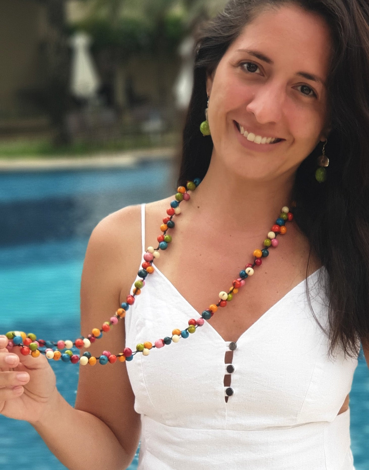 Acai Berry Long Necklace - Multicoloured
