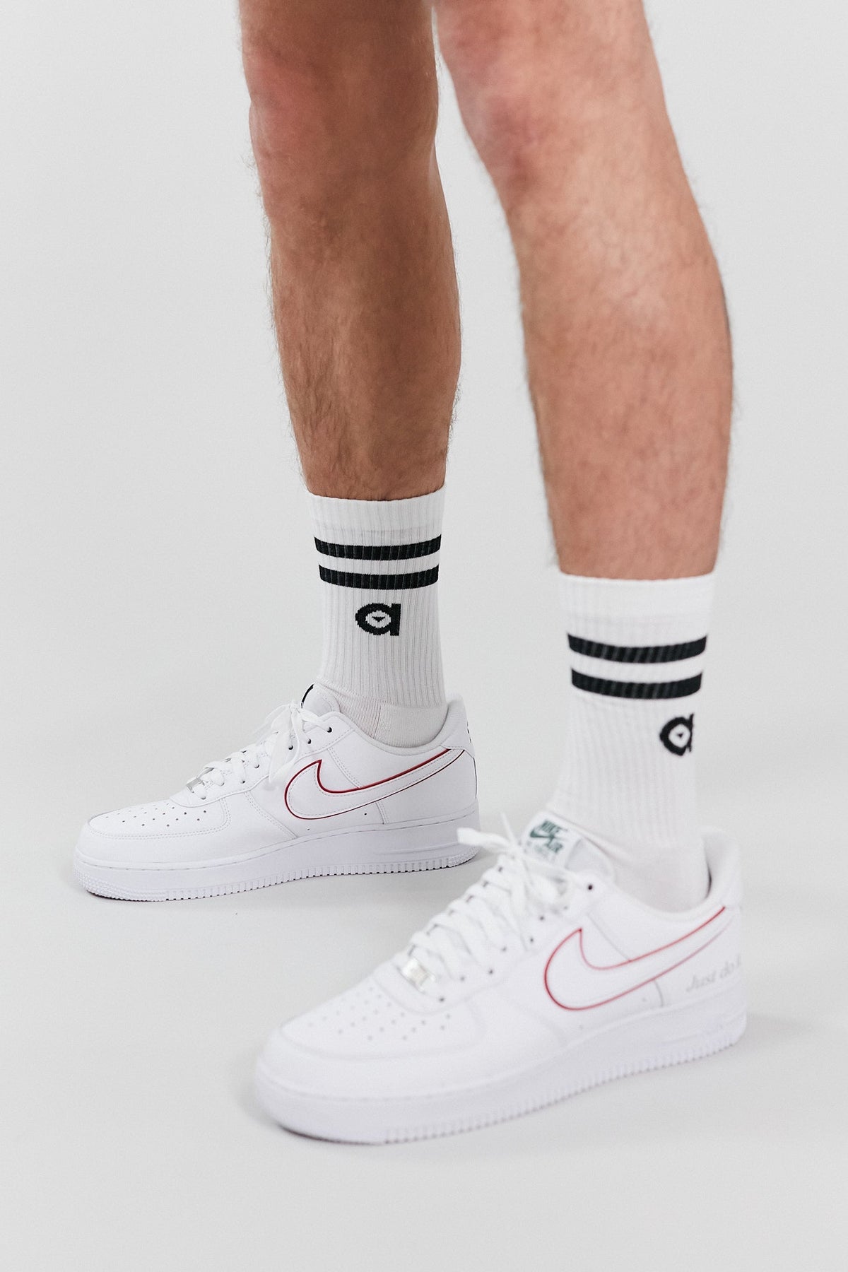 three pack black striped socks
