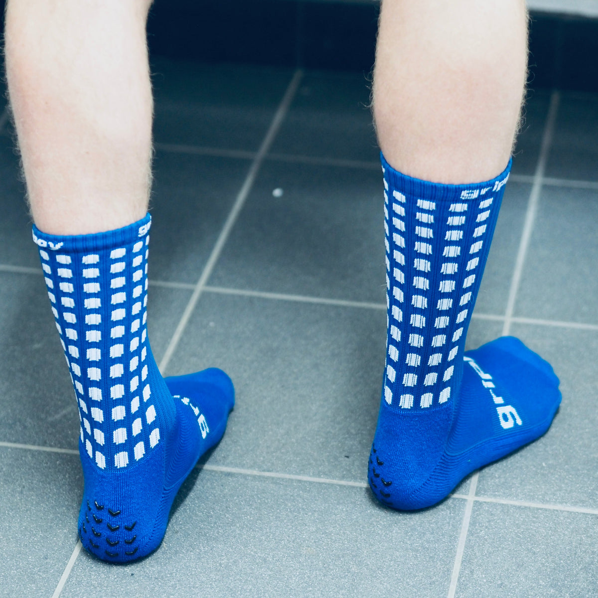 Grippy Blue Football Grip Socks