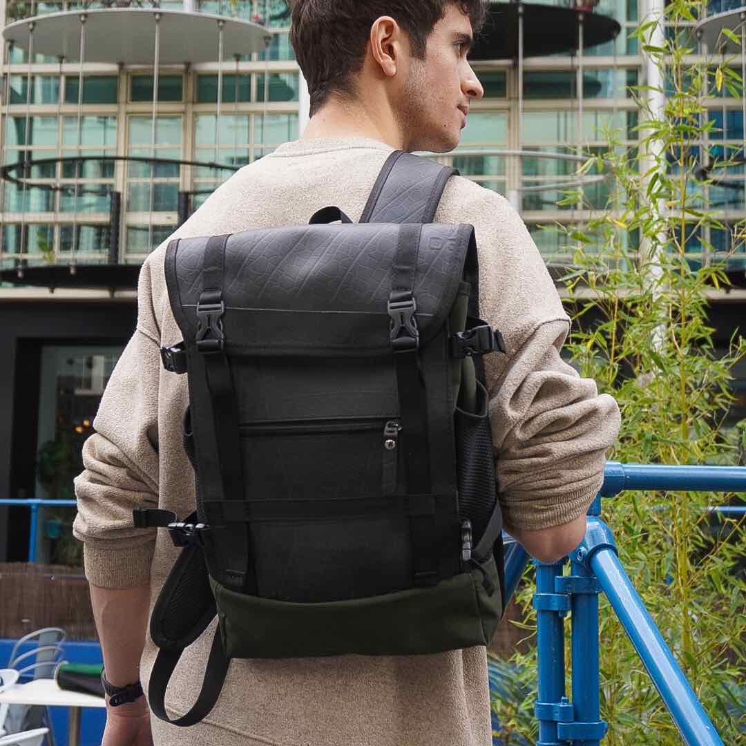Colonel Vegan Unisex Water Resistant Backpack with Laptop Compartment