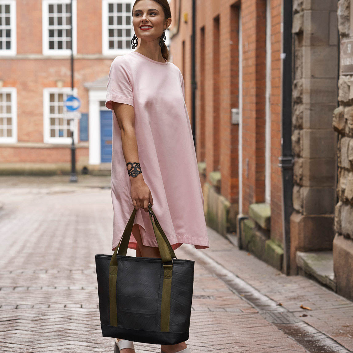 Rika Spacious Vegan Tote Bag Made From Inner Tube