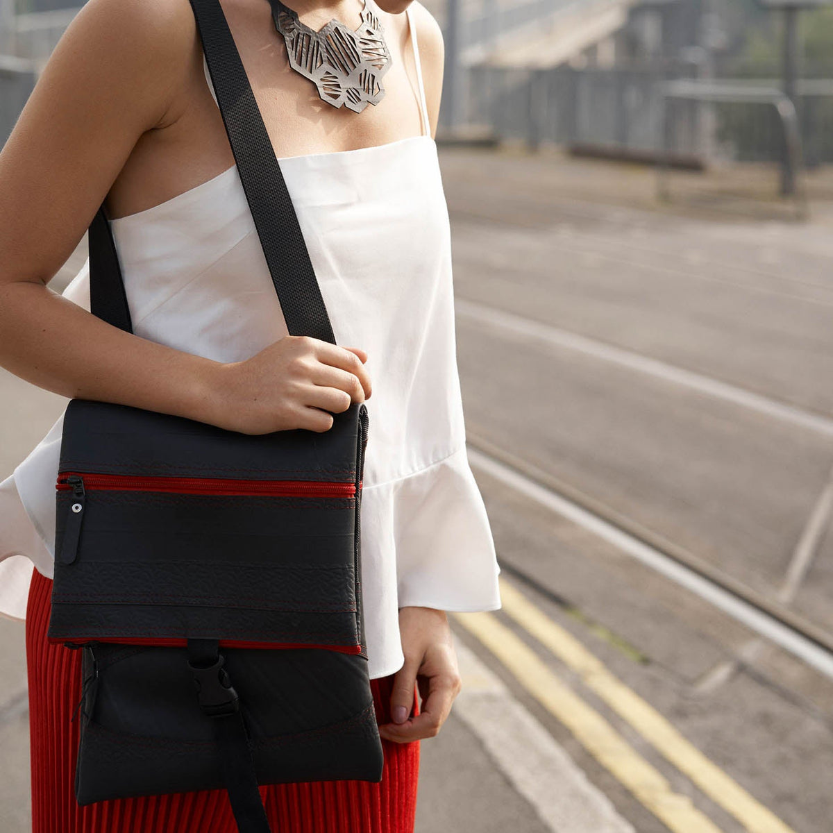 Jen Recycled Rubber Crossbody Bag (6 Colours Available)