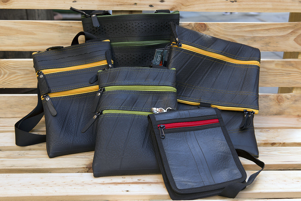 Maggie Upcycled Inner Tube Vegan Crossbody Bag - Eco Friendly