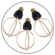 3 Pack 8W Retro LED Soft Filament E27 Decorative Industrial Light~1007