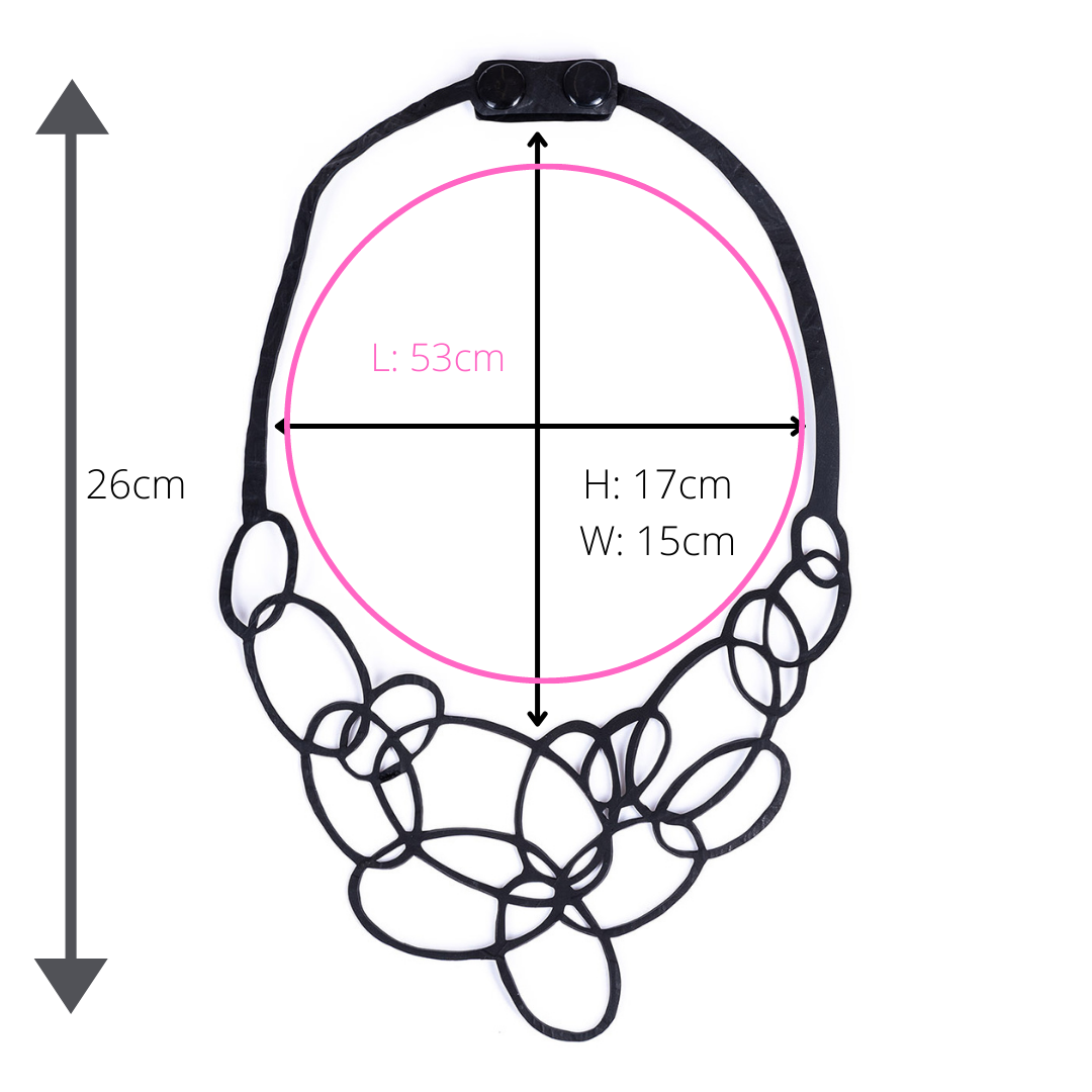 Infinity Upcycled Inner Tube Necklace