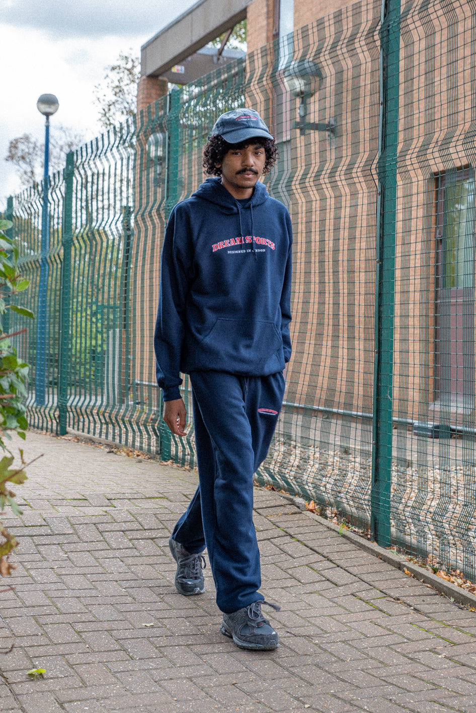 Cap In Denim Blue With Dream Sports Embroidery