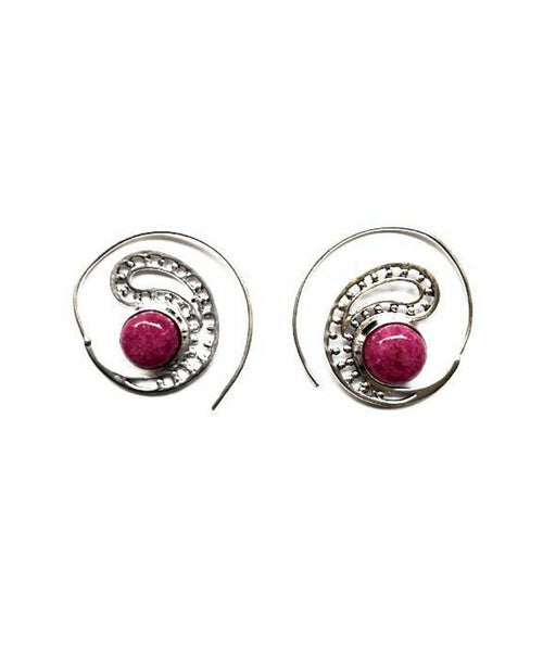 Tribal Earrings With Stone