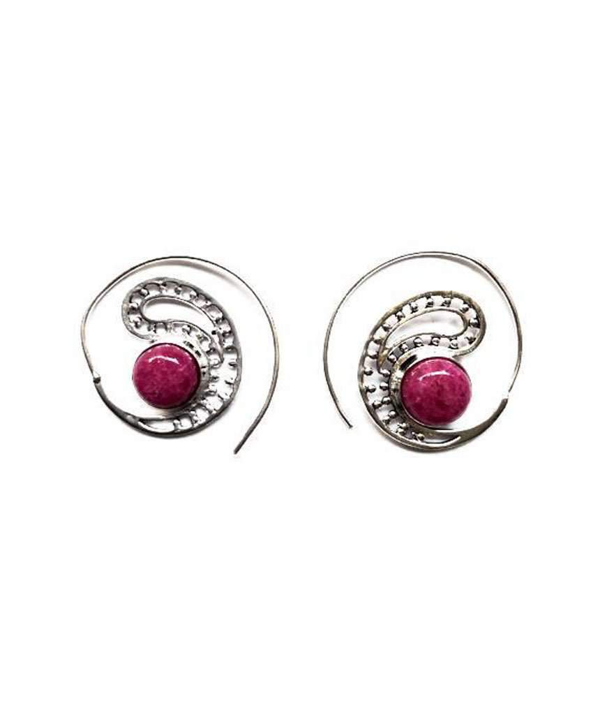 Tribal Earrings With Stone