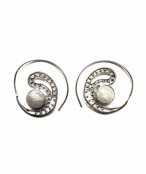 Tribal Earrings With Stone