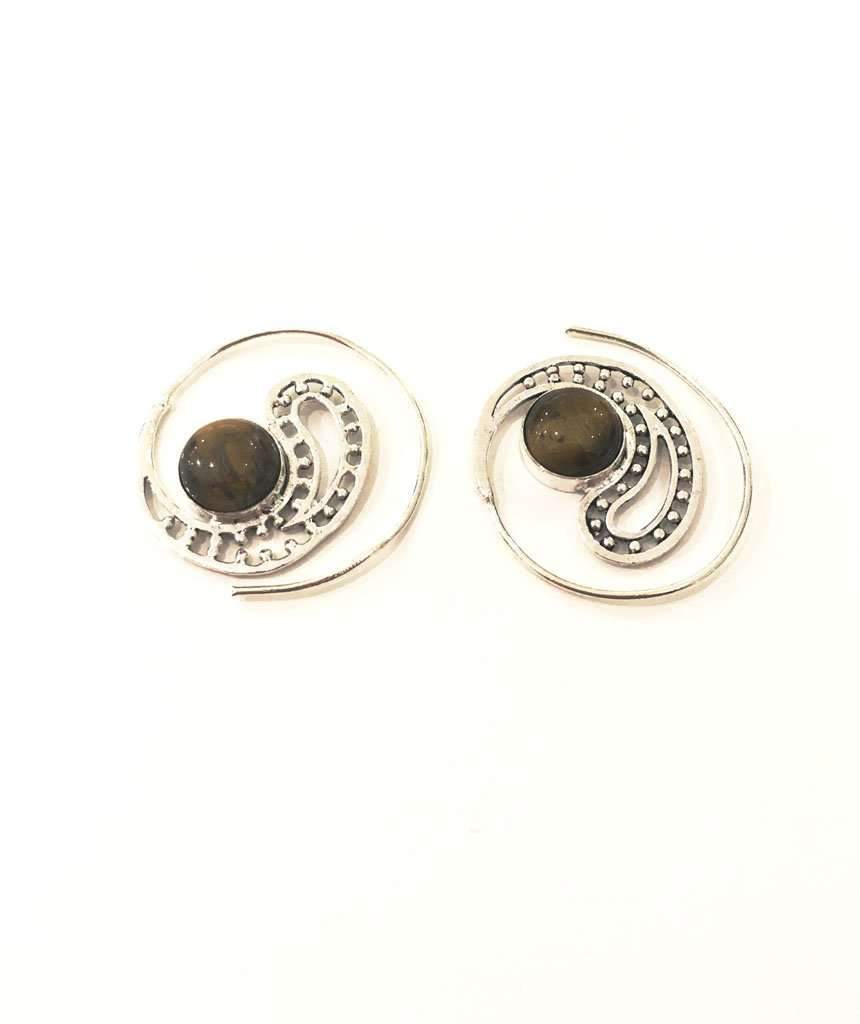 Tribal Earrings With Stone